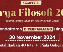 Masih Ada Peluang, Pendaftaran Kompetisi Karya Sumbu Filosofi 2024 Diperpanjang!