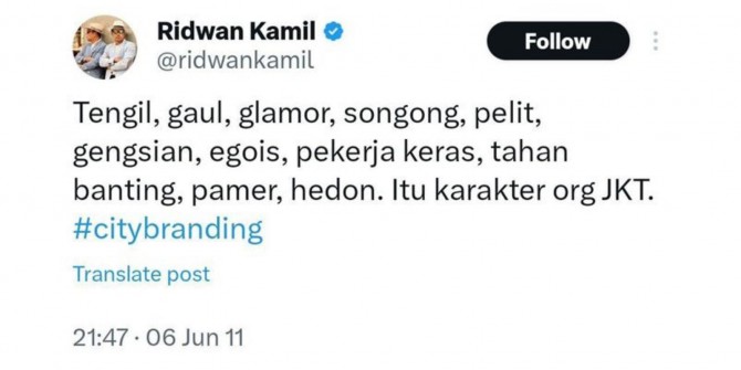 Pertaruhan Reputasi Ridwan Kamil Imbas Cuitan Lama yang Mendadak Viral